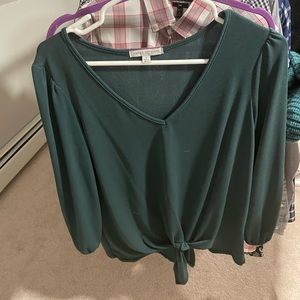 Green work blouse